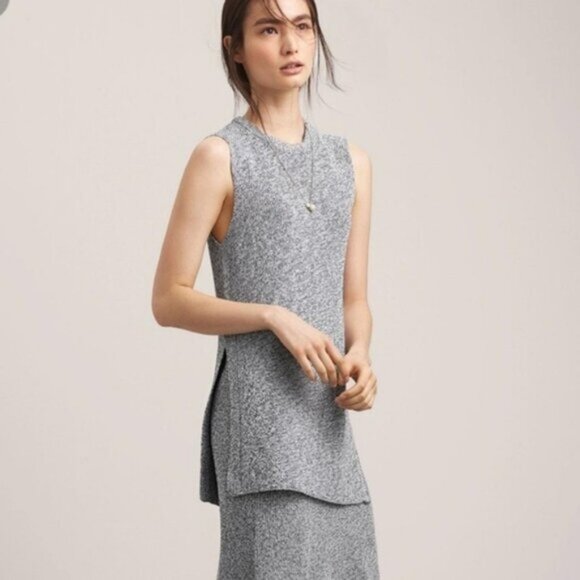 Aritzia Jackets & Blazers - Aritzia Wilfred Palmier Salt And Pepper Minimalist Quiet Luxury Sweater Vest M